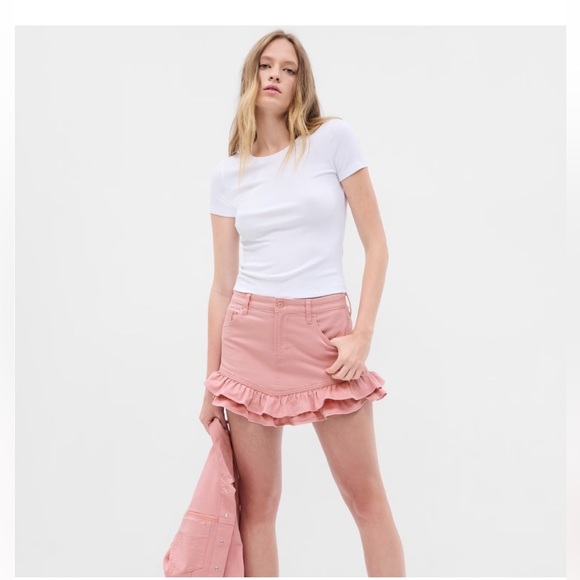 LOVESHACKFANCY X GAP pink skirt in size 26/2 - Picture 2 of 3